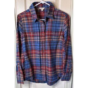 NWT Wrangler Riggs Workwear Womens XS Plaid Long Sleeve Fleece Button Up Shirt